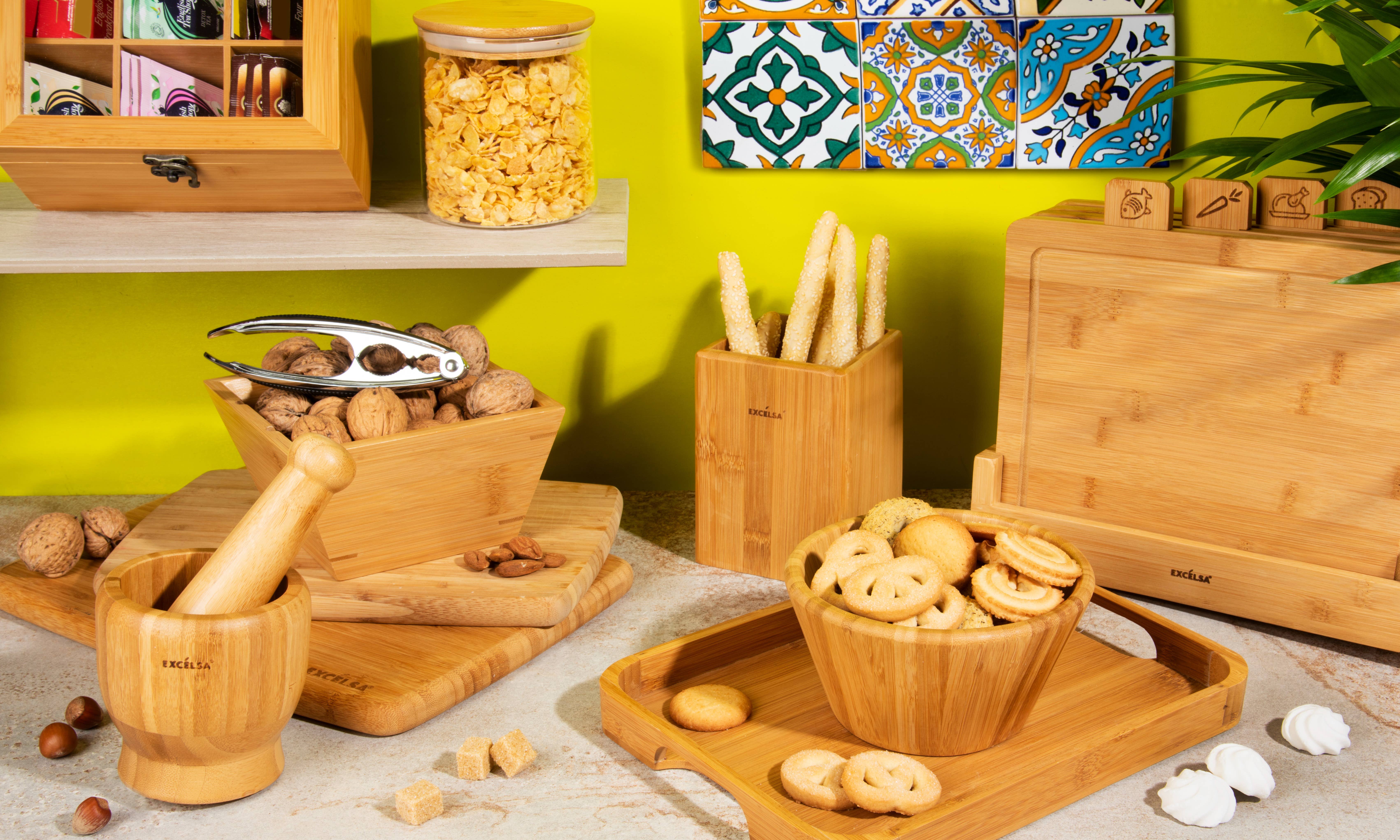 Crème/Bruin Eco Living Snijplank 30X20 Bamboe voor groothandel op Faire2