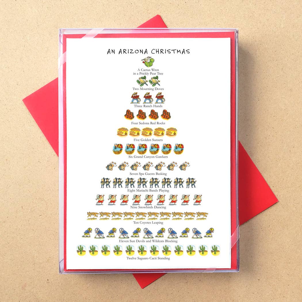 Allport Editions – Großhandel Weihnachtskarte – „Staaten: 12 Days of Christmas“ -Boxkarten — ALLE 50 BUNDESSTAATEN!1