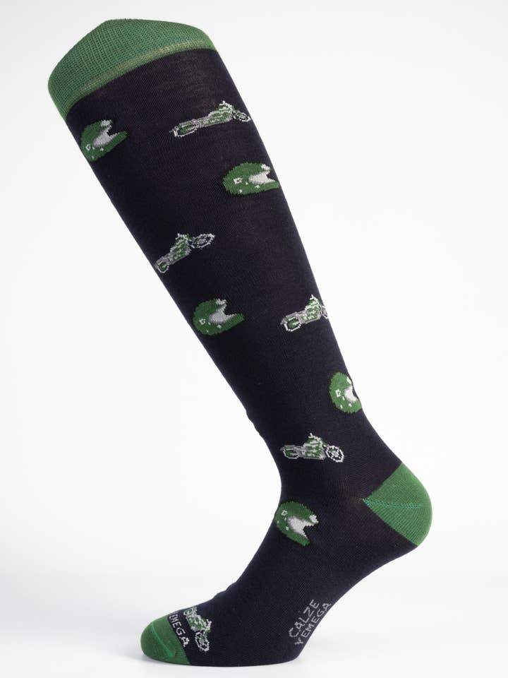 Chaussettes pour moto et casque pour hommes pour la vente par Calze Yemega