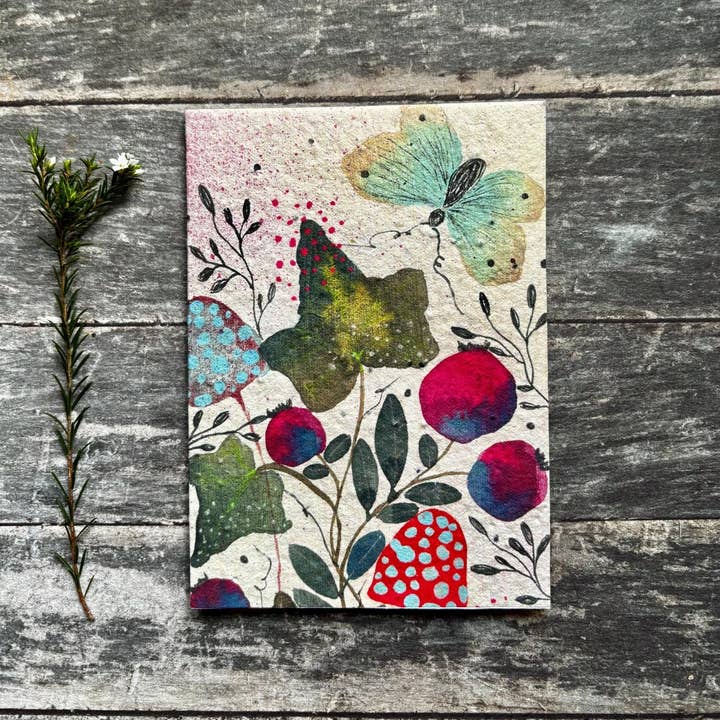 Erika's Whimsical Art – wholesale Birthday card – Plantable Seed Paper Birthday Card, Blank Inside 3