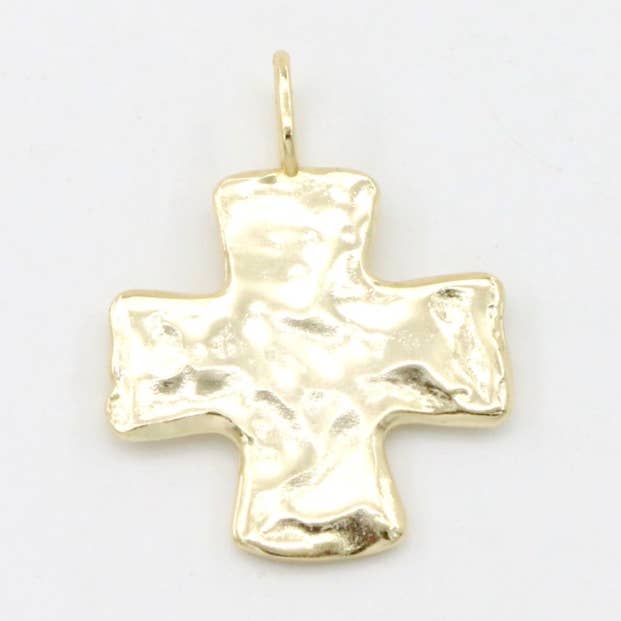 Hammered Cross Charm for wholesale by The Sis Kiss