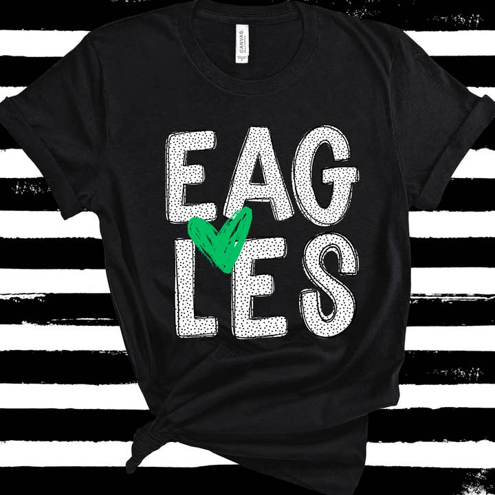 T-shirt mascotte esprit Dotty Eagles pour la vente par Hooray Tees and Accessories