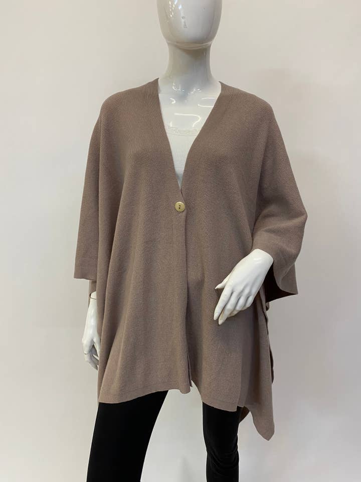 ORNELLA PARIS - Wholesale Poncho - Women's - Ponchos with one button LEL-G8757
18