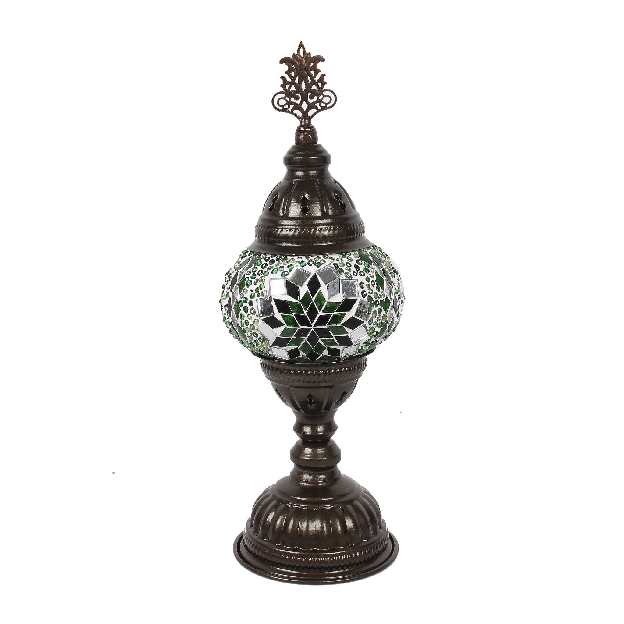 Import Corner - Wholesale Night Light - 96310: 3" PRESSED MOSAIC SHADE "NIGHTLIGHT" TABLE LAMP - BOX4