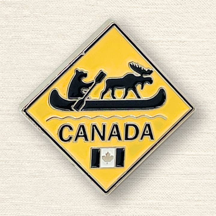 Épingle en émail Traversée de la nature sauvage du Canada pour la vente par Northern Icons Canada