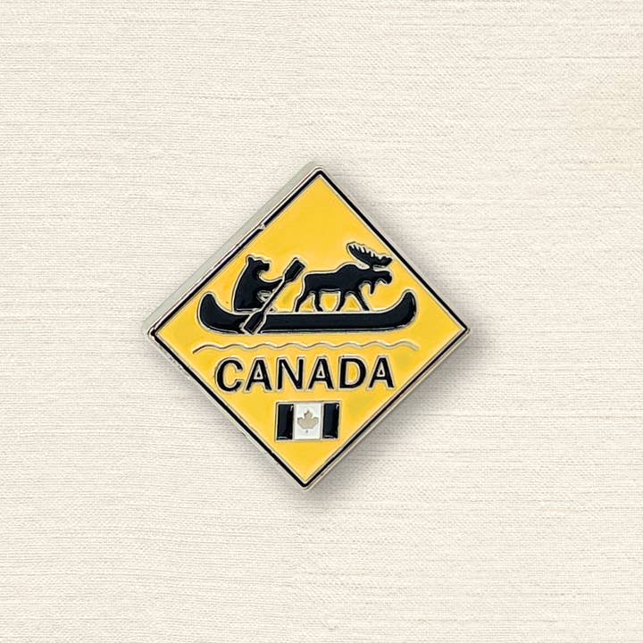 Canada Wilderness Crossing Enamel Pin for wholesale by Northern Icons Canada