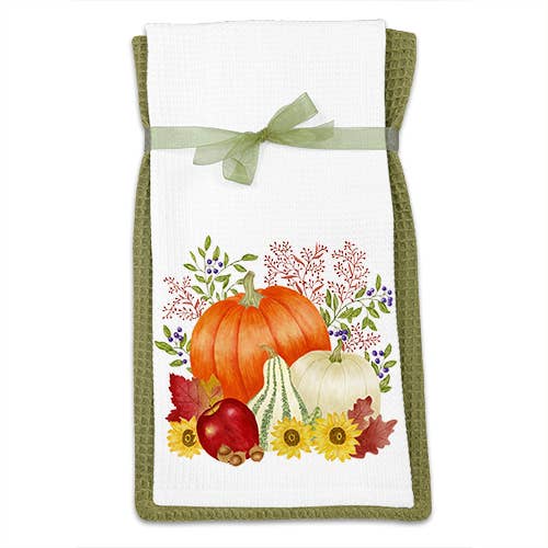Waffle Towels Set of 2 WT-529 Autumn for wholesale by Alice's Cottage