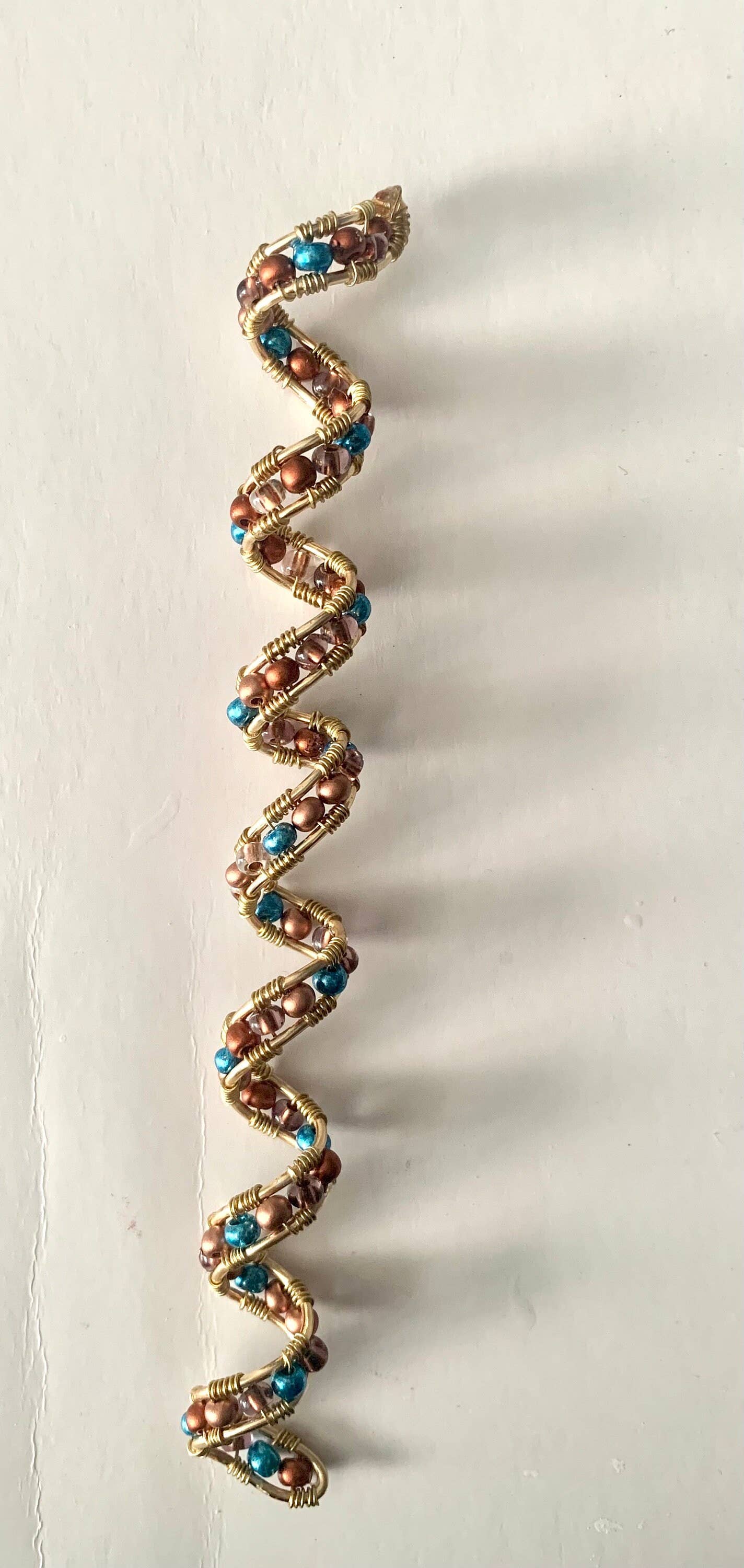 elevated loc jewelry - Wholesale Hair Tie - Blue/Bronze Loc Wrap1