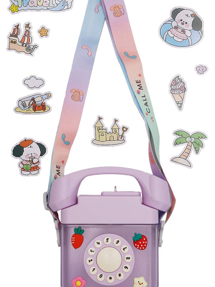 Retro Telephone Sippy Straw Travel Water Cup for wholesale by Cap Zone