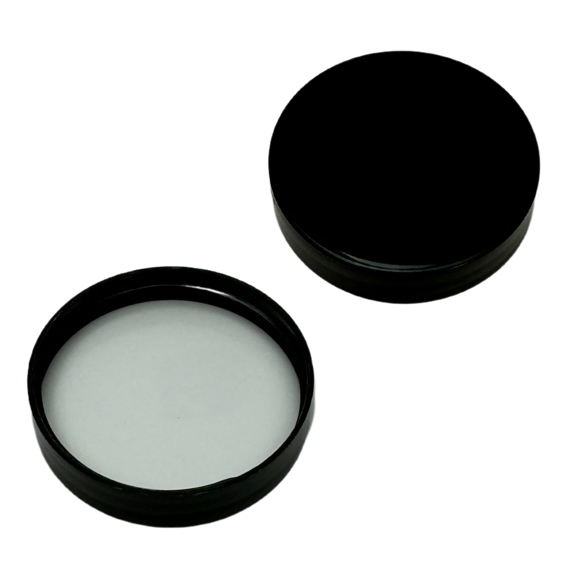 The Bottle Shoppe – Engroshandel Krukke – 4 oz ravfarvet glasbeholder med lige sider og sort PP låg4