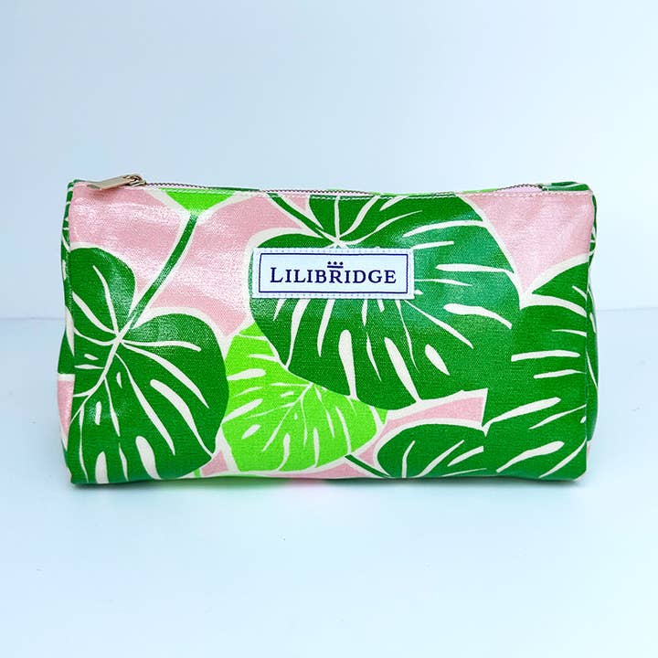 The Makeup Bag, Pink Monstera for wholesale by Lilibridge