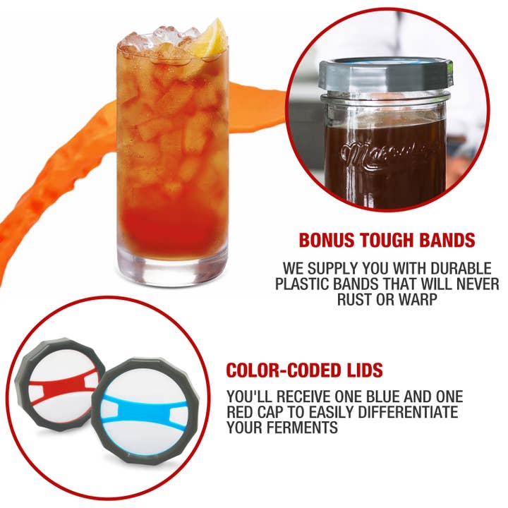 Masontops - Vendita all'ingrosso Utensile/attrezzo da cucina - Kombucha - Coperchi per barattoli3