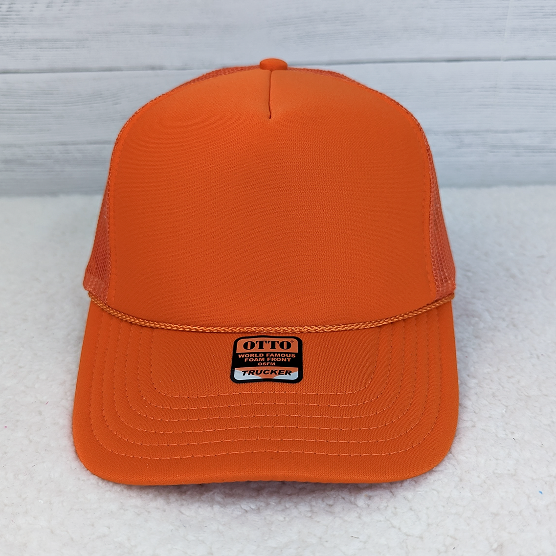Trendy Transfers - Wholesale Trucker Hat - Unisex - Orange Foam Trucker Hat1