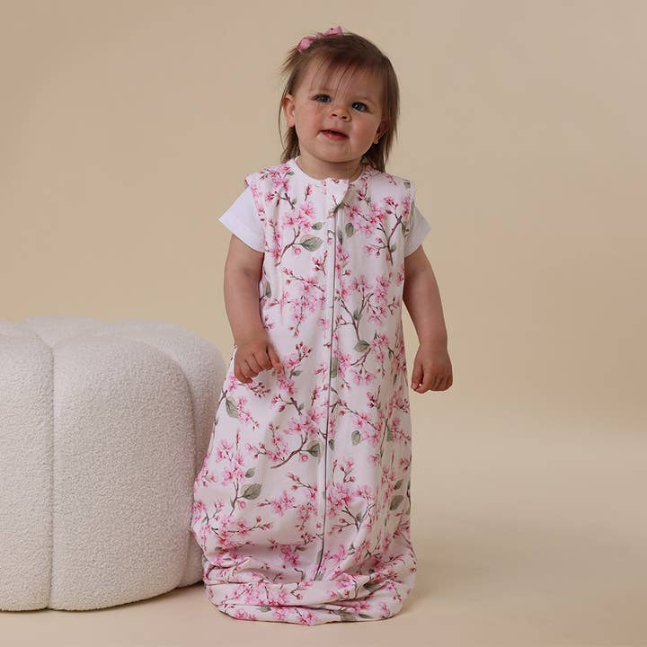 Snuggle Hunny - Wholesale Sleepsack - Baby - Cherry Blossom Organic Sleeping Bag 1.0 TOG2
