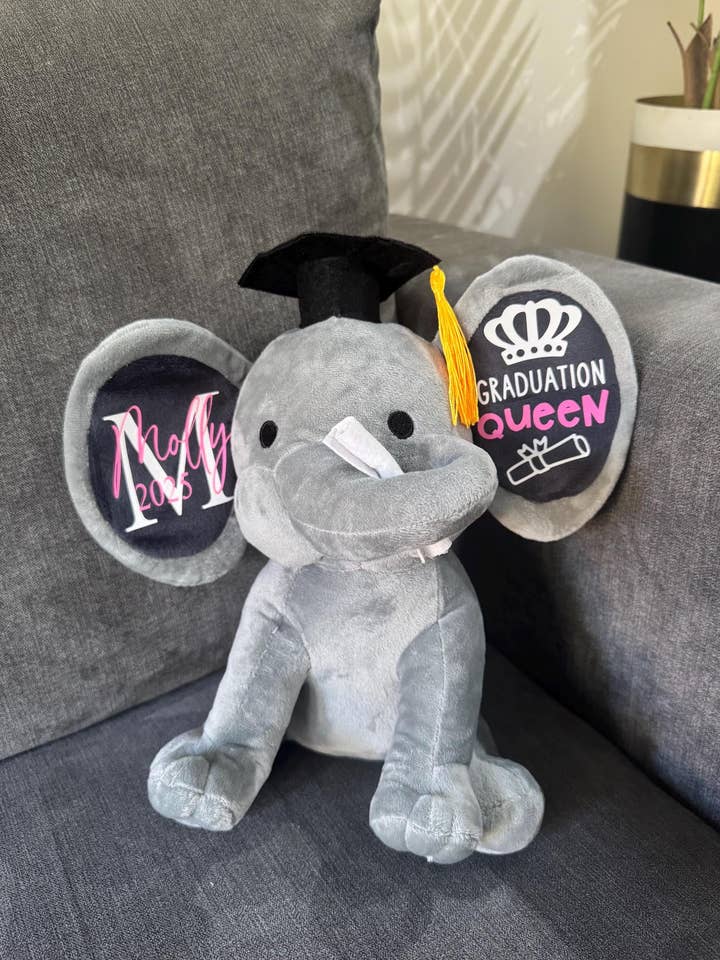 Personalized Plush Graduation Elephant, Keepsake Gift for wholesale by Perfectgiftstogive