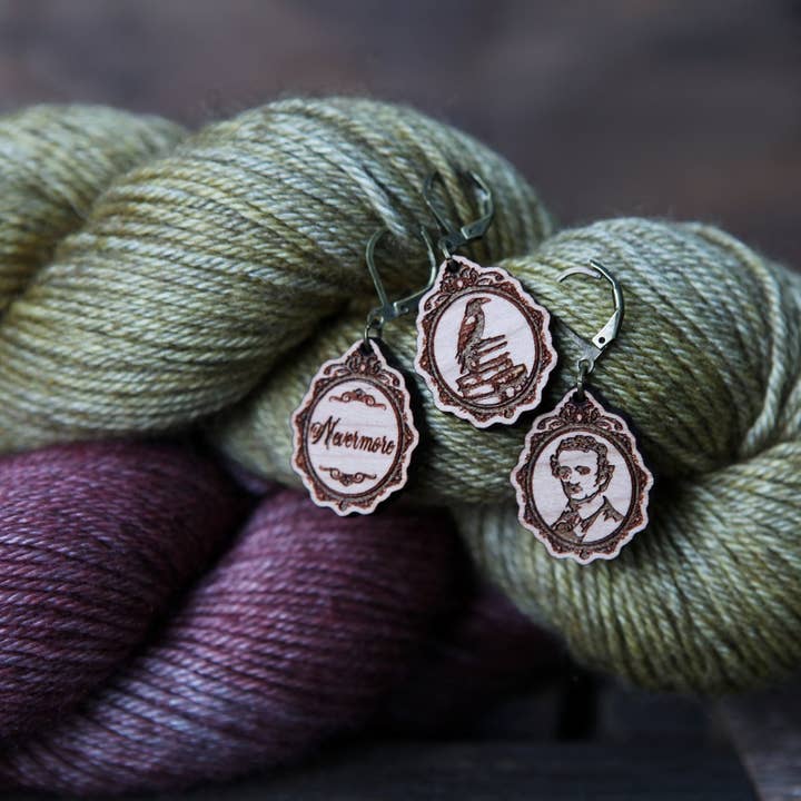 Poe Raven Knitting Keepers & Crochet Stitch Markers for wholesale by Sunrise Grove