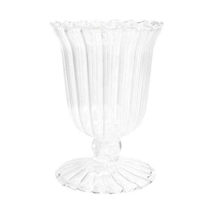 Urma Ribbed Footed Vase (URMA5) for wholesale by Vasesource