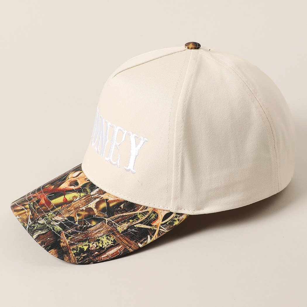 Fashion City - Wholesale Trucker Hat - Unisex - HONEY Lettering Embroidery Camo Two-Tone Cap27