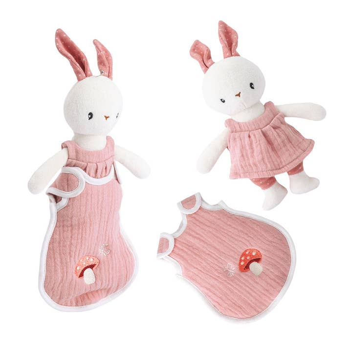 Tiny Rabbit - Pink (Organic Cotton) for wholesale by Inside Out Toys