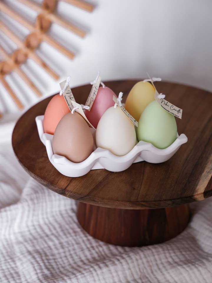 Candele a forma di uovo di Pasqua per la vendita all'ingrosso da parte di Niki Candle