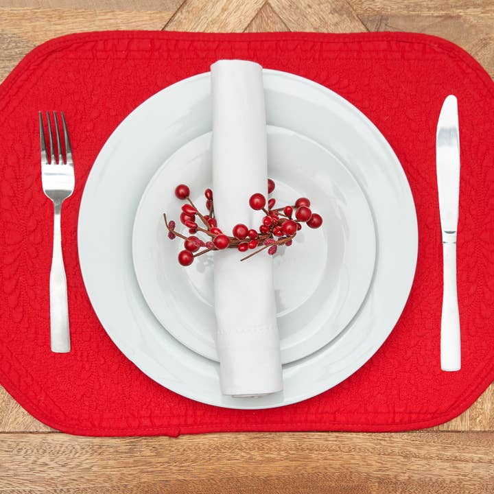 C&F Home - Wholesale Napkin Ring - Christmas Berries Wreath Napkin Ring