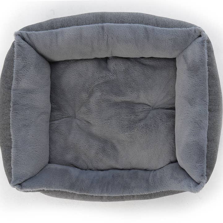 Ralph & Co - Wholesale Pet Bed - Dog - Luxury Grey Herringbone Dog Bed With Removable Covers | Balmoral10
