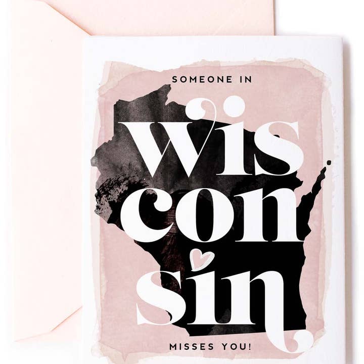 Wisconsin Misses You, Thinking of You Love Card Wisconsin Misses You, Thinking of You Love Card