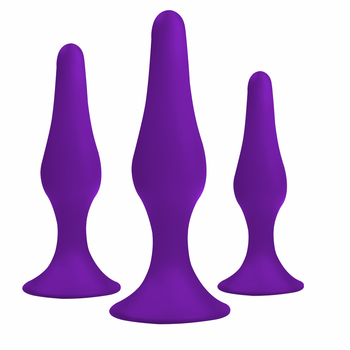 Kinky Pleasure - Vente Sex toys - Power Escorts - BR12 - Plug Anal en Silicone - Ensemble de 3 - Ventouse Puissante12