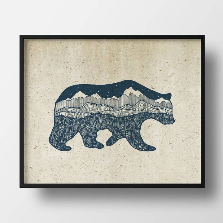 Grizzly-tryck för wholesale av Red Umbrella Designs