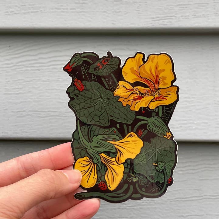Baileys General - Wholesale Sticker - Nasturtium and Insects Sticker1