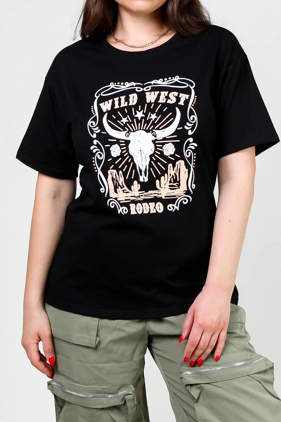 Flarix - Venta al por mayor Camiseta serigrafiada - Mujer - camiseta ezwear con estampado de letras y hombros descubiertos2