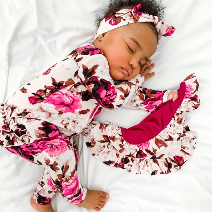 Gigi and Max - Wholesale Fashion Headband - Baby - Norah Floral Topknot Headband Bamboo Baby Hair Accessory 4