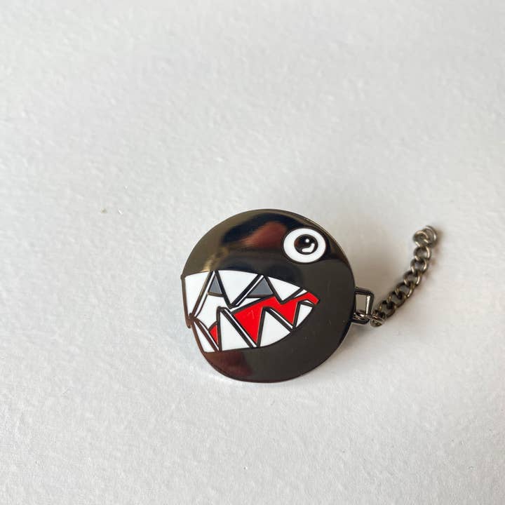Hype Pins - Wholesale Lapel Pin/Button - Chain Chomp Mario Hard Enamel Pin