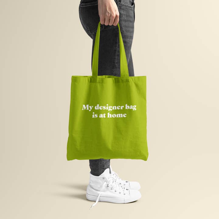 Deadpixel - Wholesale Tote Bag - Women's - Tote bag - My designer bag is at home - Kiwi green1