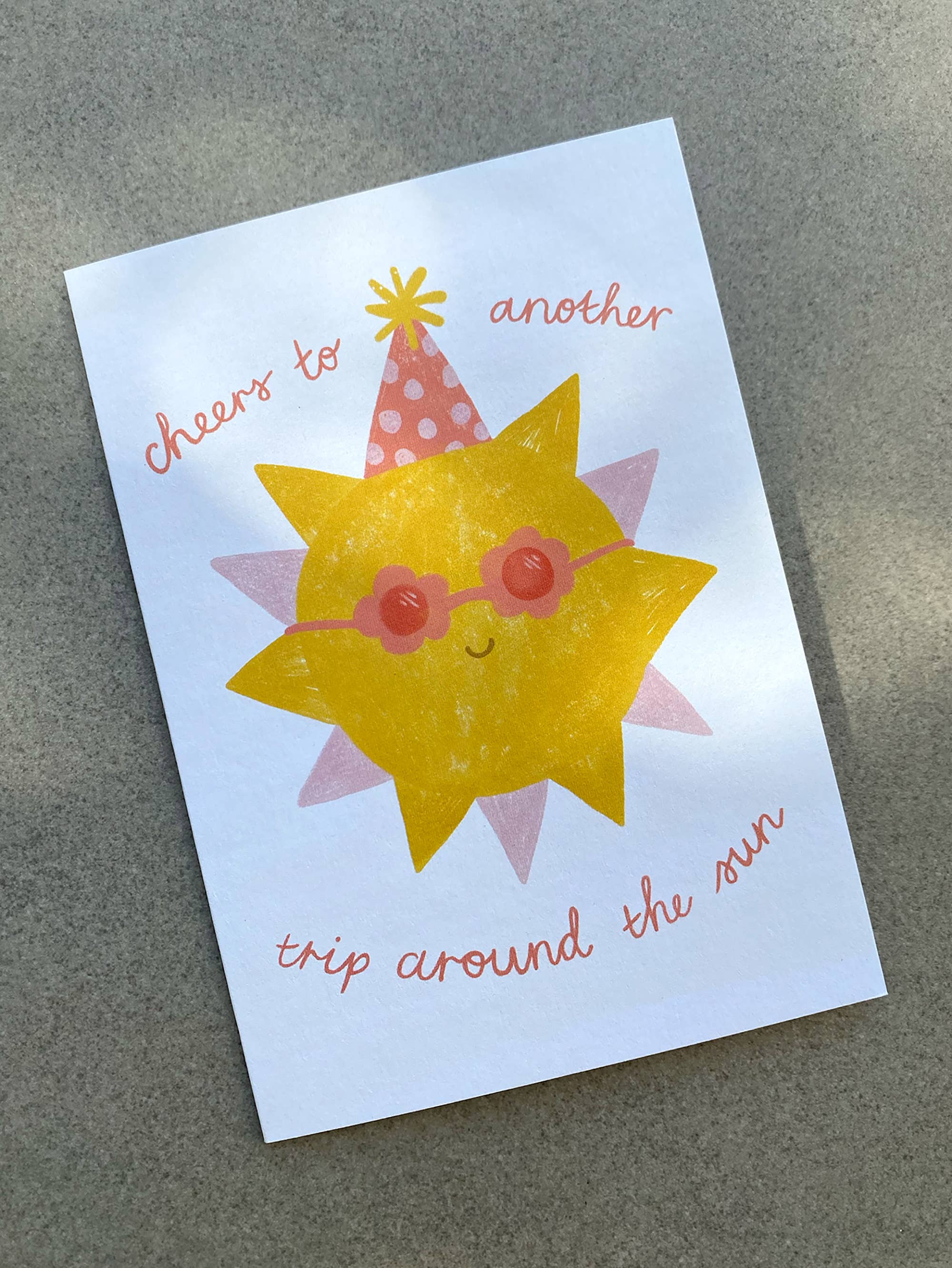 Lauren Sissons Studio - Wholesale Birthday Card - Trip Around The Sun - Cute Birthday Bday Greeting Card1