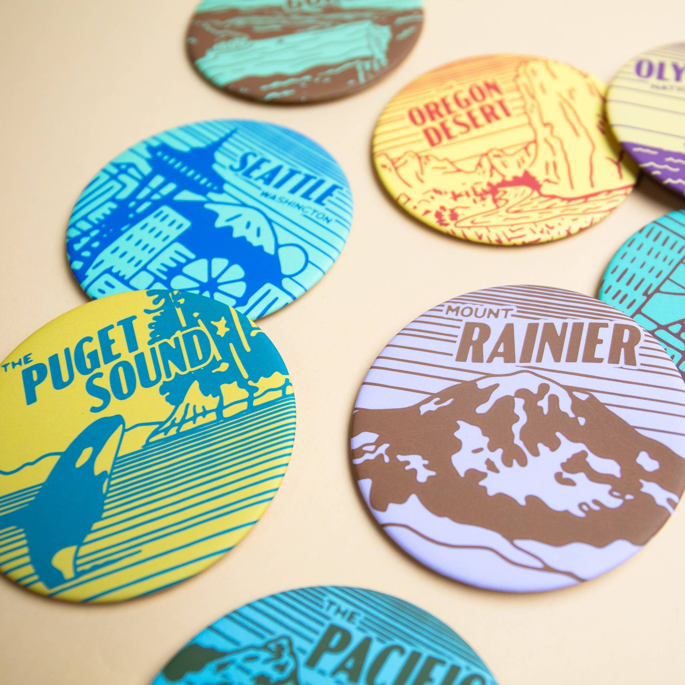 Tender Loving Empire - Wholesale Coasters - Mount Rainier Cork Coaster 3