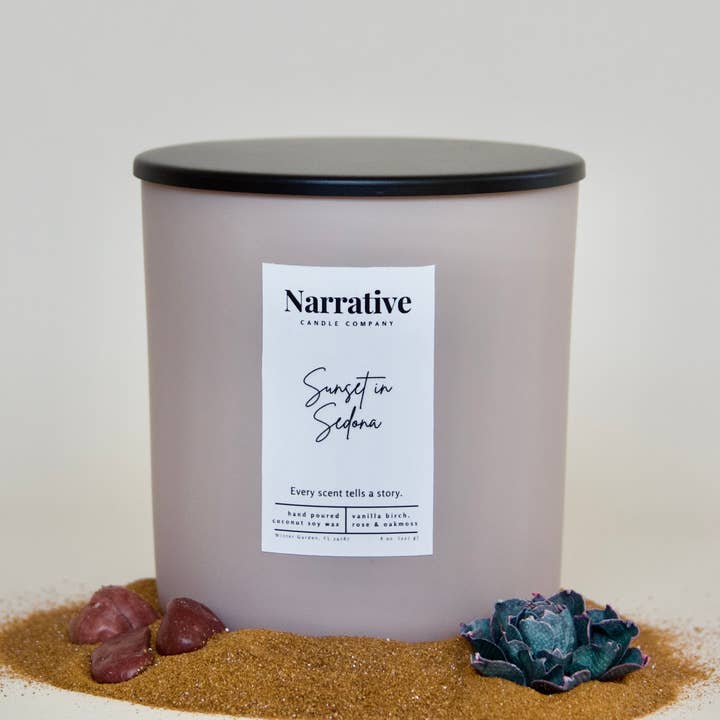 Zonsondergang in Sedona voor wholesale door Narrative Candle Company