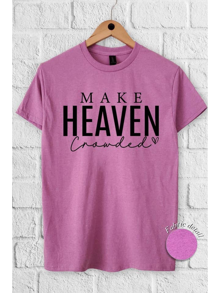 COLORBEAR - Wholesale T-Shirt (Graphic) - Women's - Make Heaven Crowded Graphic Heavy Cotton Tee2
