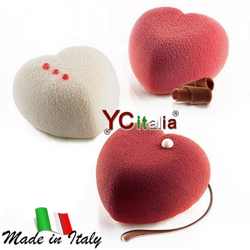 Bubble tea YcItalia - Vente Moule pour chocolat - Moule Amorini en silicone pour portions individuelles en forme de cœur2