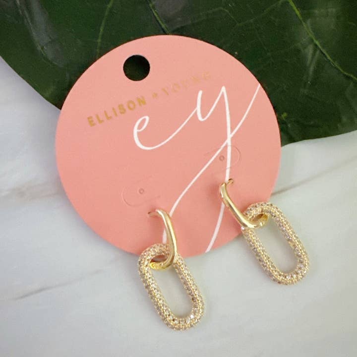 Ellison+Young - Wholesale Dangle Earrings - Urban Glow Link Drop Earrings2