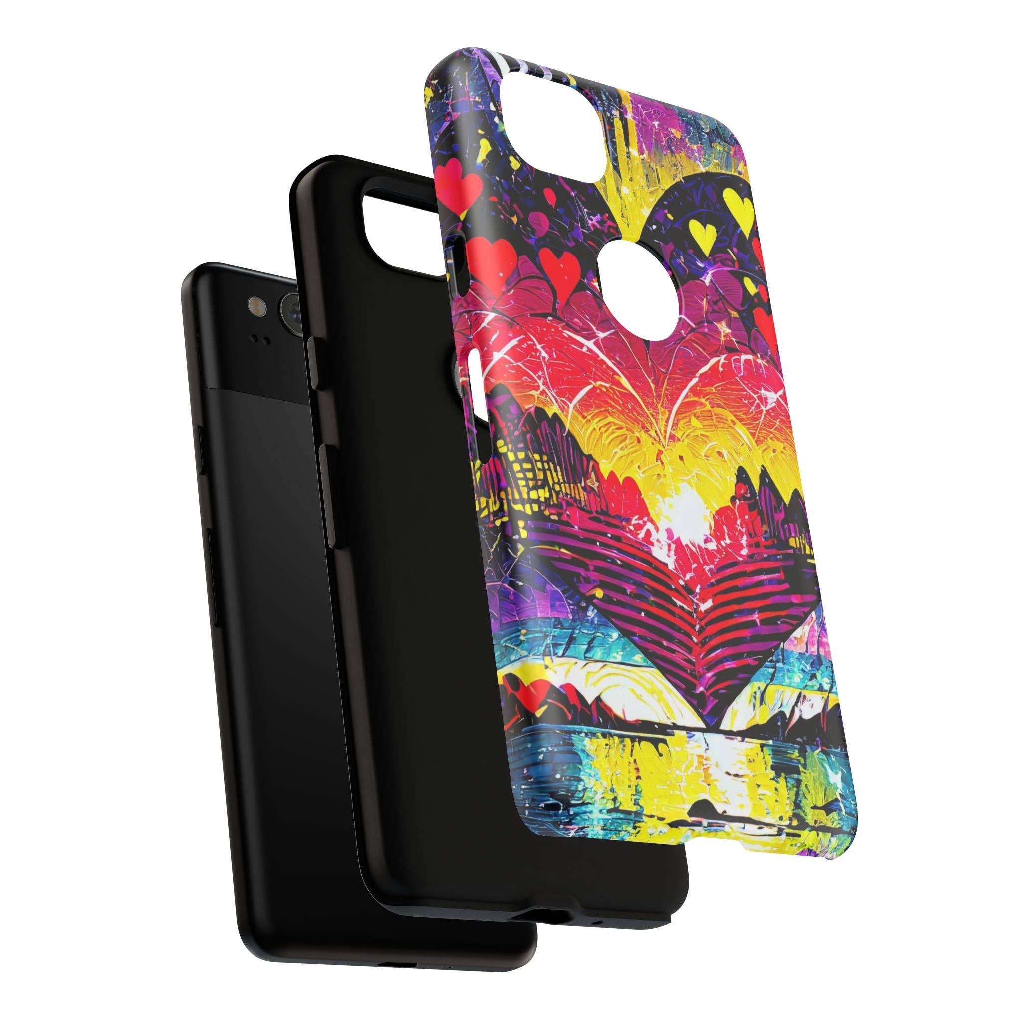 Studio 653 Clothing Co - Wholesale Phone Case - Women's - Vibrant Heart Sunset Tough Phone Case69