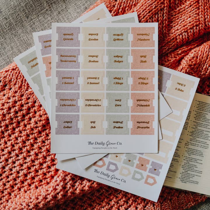 The Daily Grace Co - Wholesale Sticker - Pastel Floral Bible Tabs