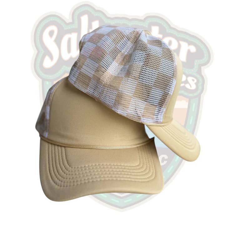 Saltwater Stitches Hat Co LLC - Wholesale Trucker Hat - Women's - Checkered Mesh hats3