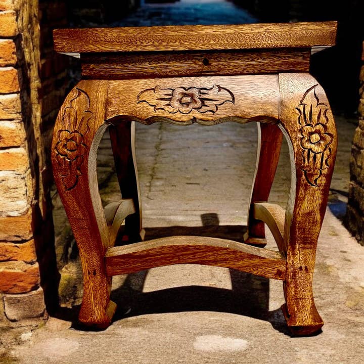 carved Thai table for wholesale by Asian Art Imports