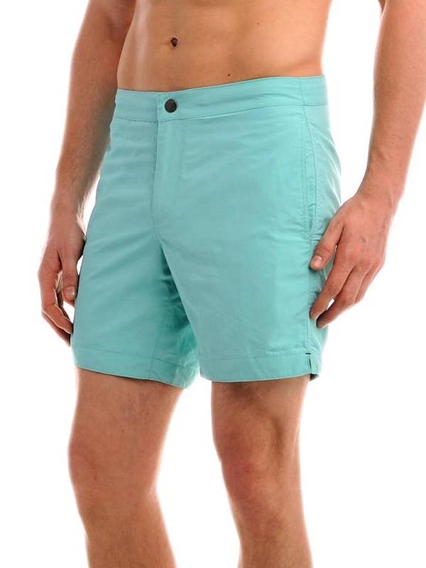 Aruba 6.5" Bright Lagoon Turquoise Swim Trunks for wholesale by boto