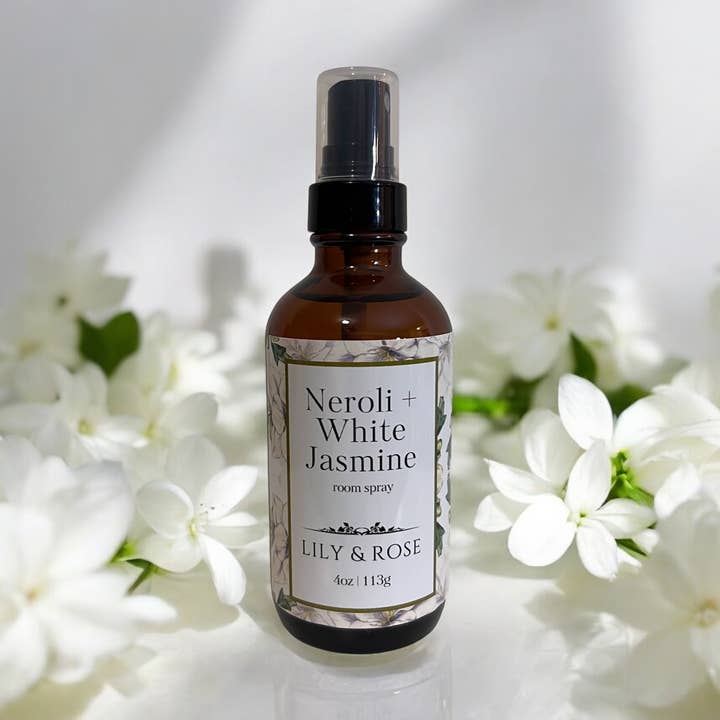 ** NOUVEAU ** Vaporisateur d'ambiance Néroli + Jasmin Blanc 4oz pour la vente par Lily & Rose Candle + Floral Boutique