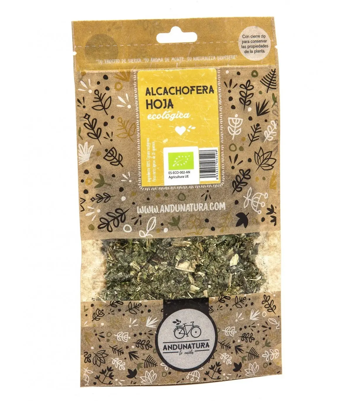 Andunatura - Wholesale Health/Detox Tea - Artichoke Leaf kraft bag 25g -ECO-0