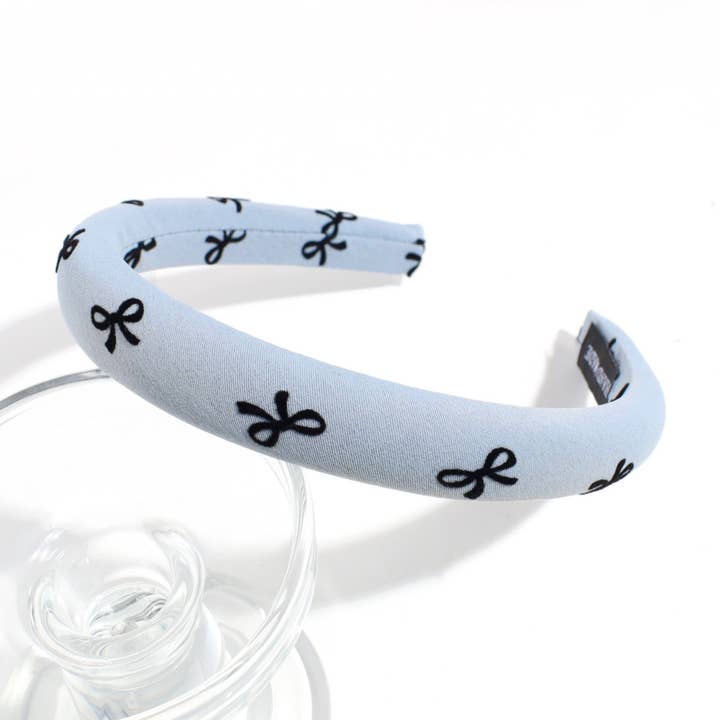 ACCITY - Wholesale Fashion Headband - Women's - SIMPLE SOLID COLOR BOW PRINT HEADBAND_CWAHA2245