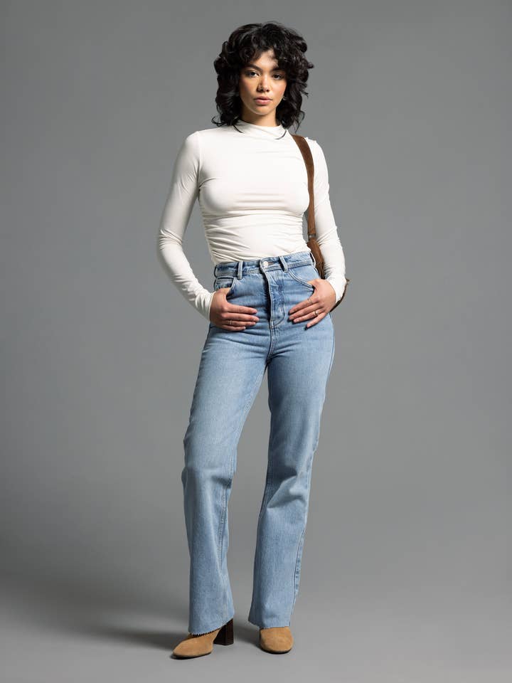 Weekend Los Angeles - Wholesale Knit Top - Women's - Ruched Long Sleeve Top - ROSE TOP13