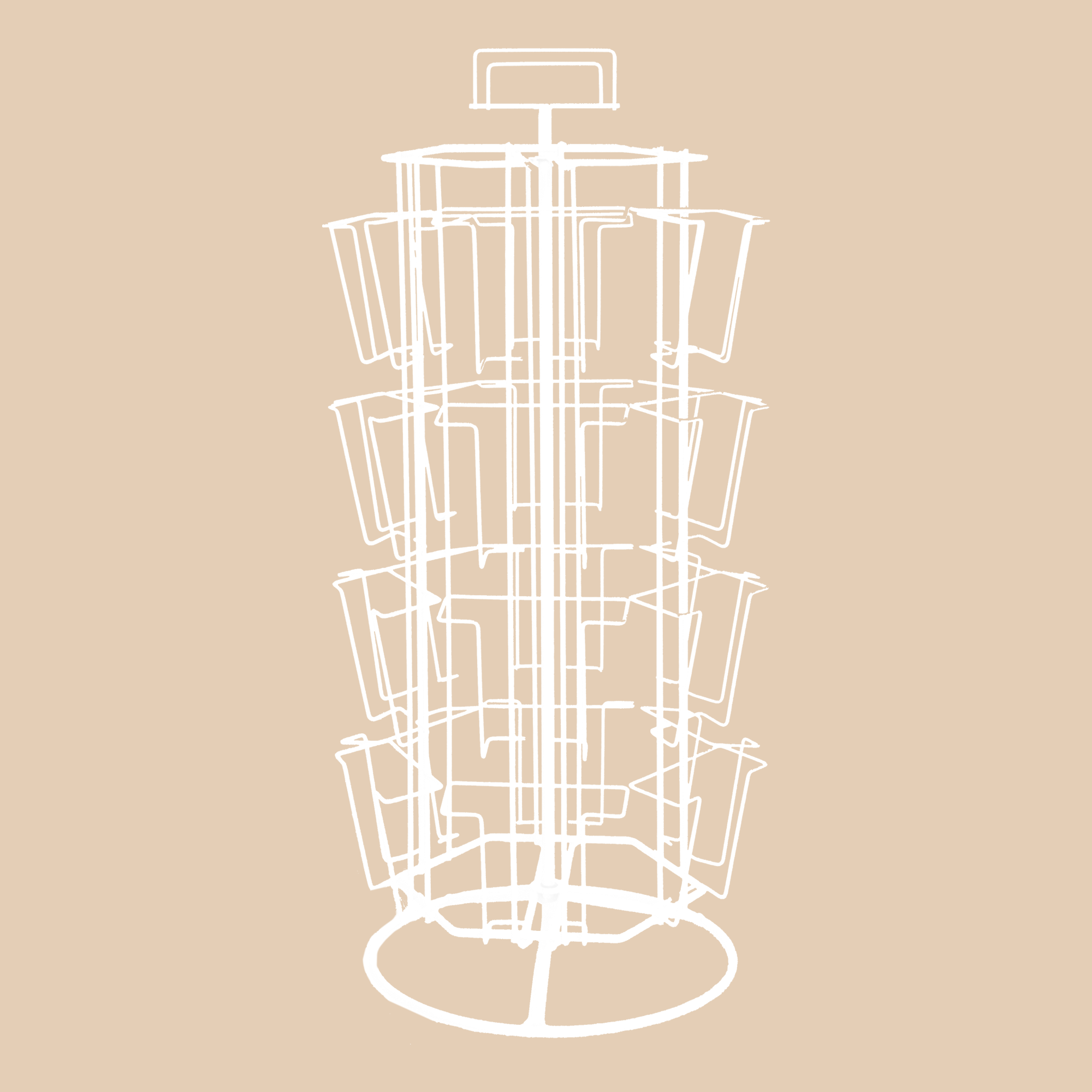 Kaart Blanche – wholesale Återförsäljarskyltning – Liten displayspinner (24 enheter) (leverans med kort endast)0
